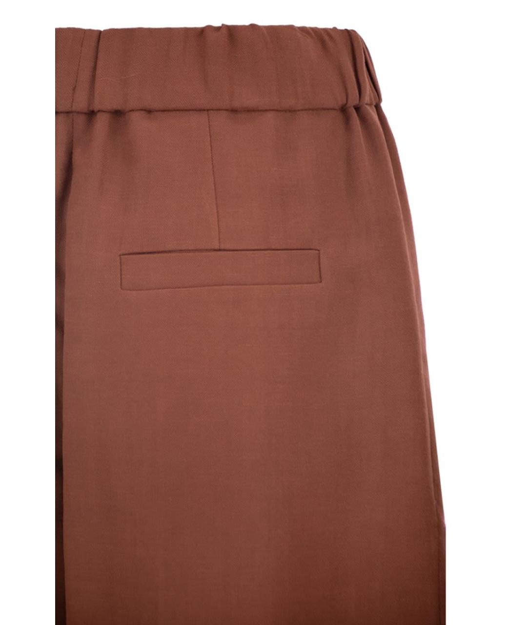 BRUNELLO CUCINELLI Коричневые вискозные шорты, фото 4