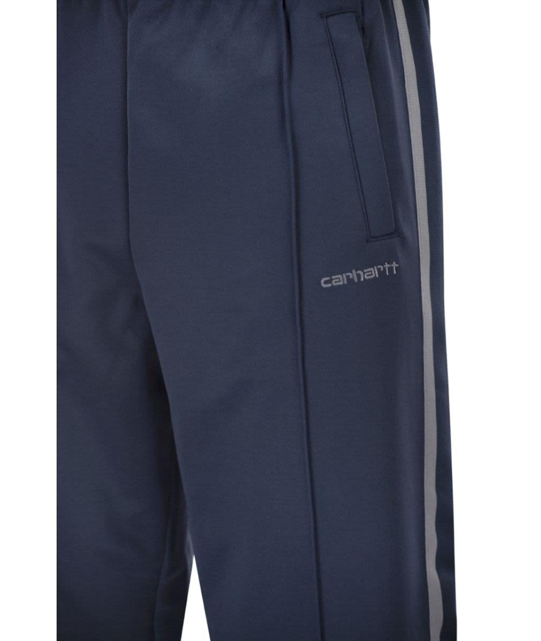 CARHARTT WIP Темно-синие полиэстеровые повседневные брюки, фото 4