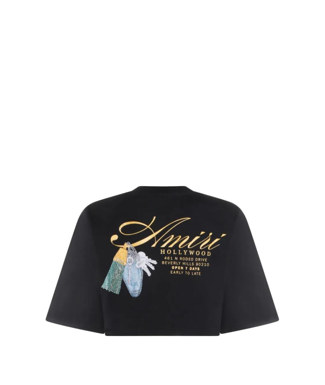 AMIRI Черная хлопковая футболка, фото 2