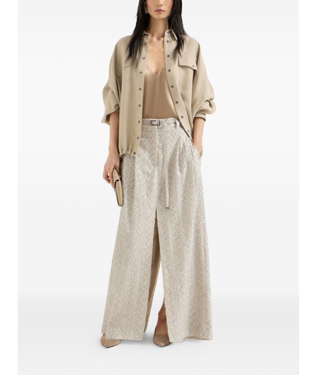 BRUNELLO CUCINELLI Бежевая льняная рубашка, фото 3