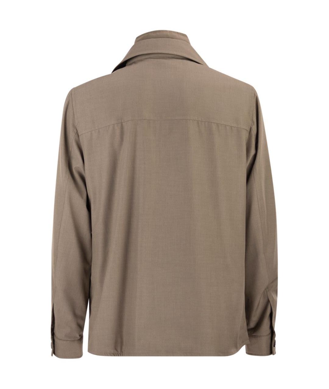 MOORER Бежевая полиэстеровая куртка, фото 2