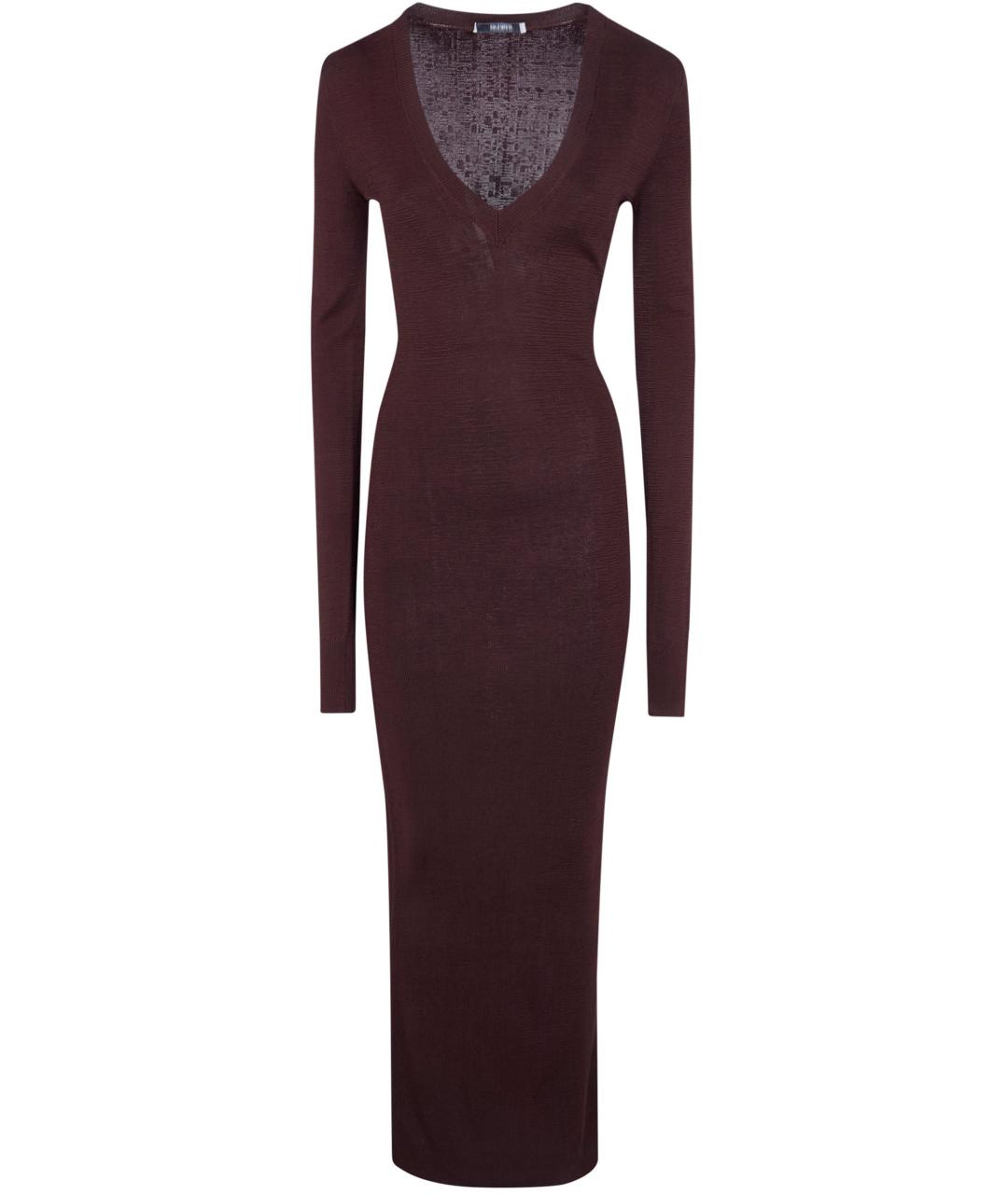 entire studios Коричневое вискозное повседневное платье, фото 4