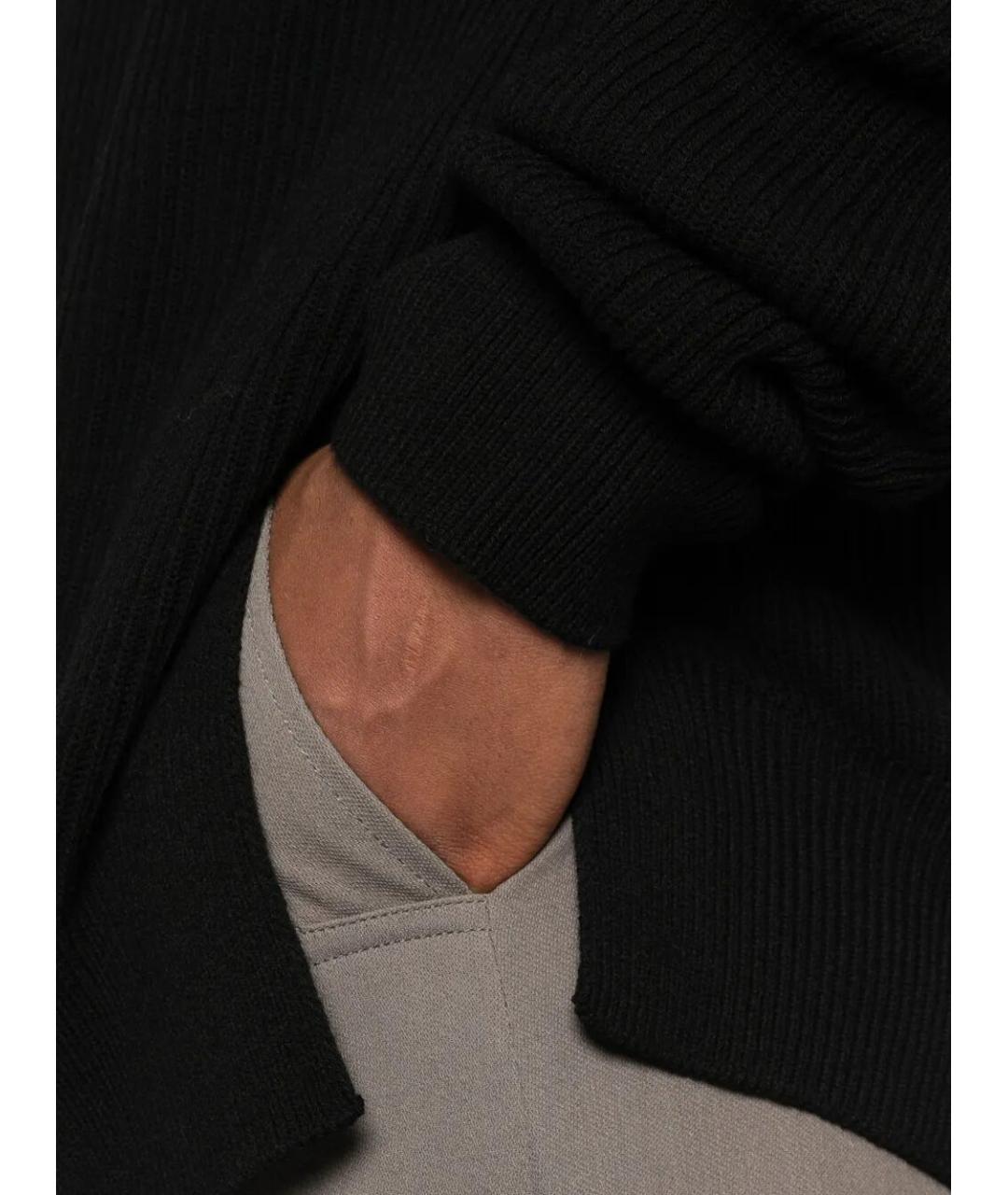 RICK OWENS Черный шерстяной джемпер / свитер, фото 5