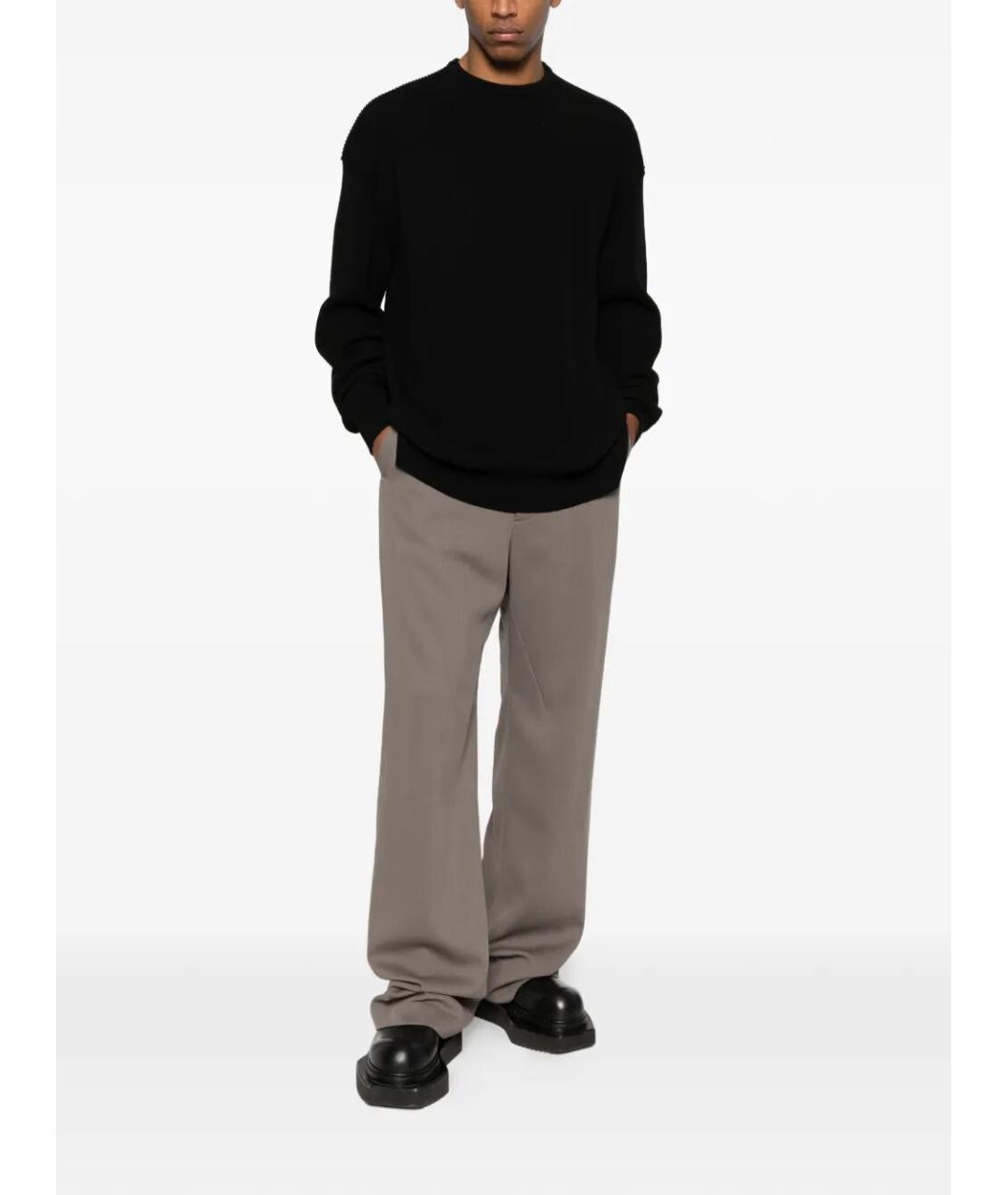 RICK OWENS Черный шерстяной джемпер / свитер, фото 4