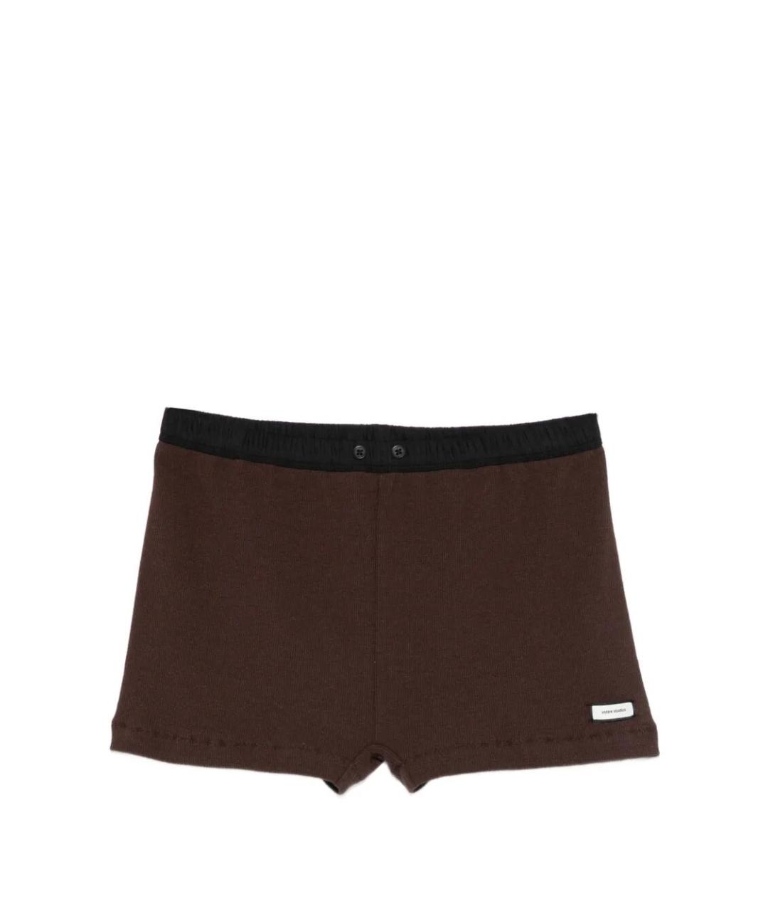 entire studios Коричневые хлопковые шорты, фото 1