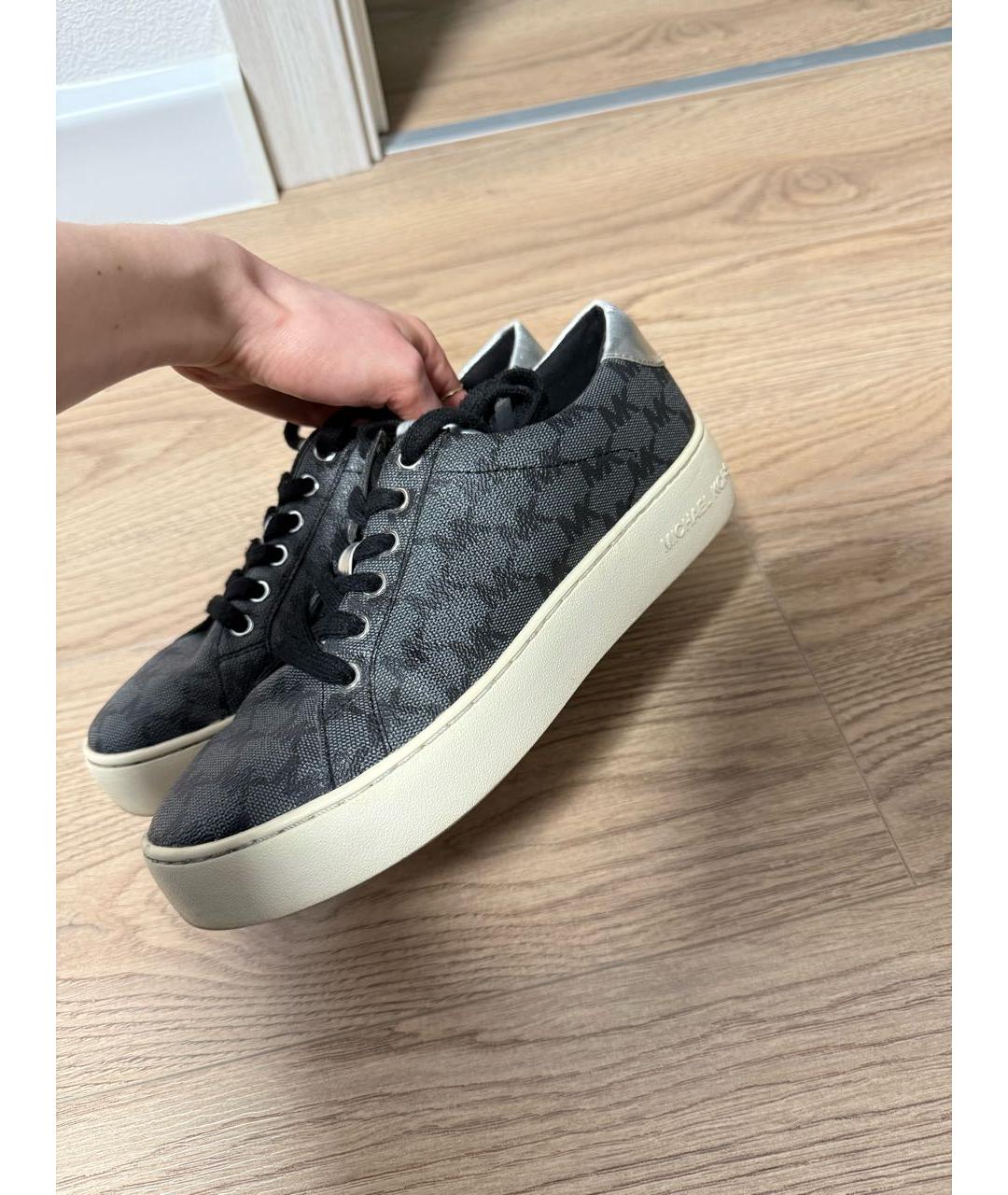 MICHAEL KORS Серые кеды из искусственной кожи, фото 4