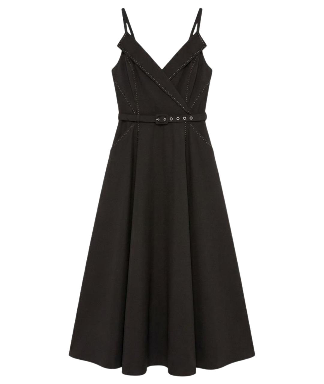 NISSA Черное льняное повседневное платье, фото 1