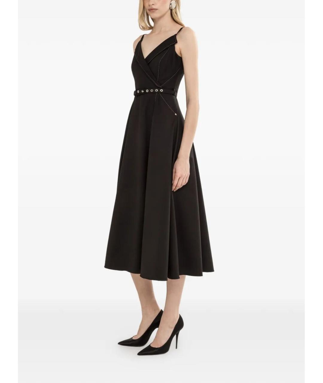 NISSA Черное льняное повседневное платье, фото 3