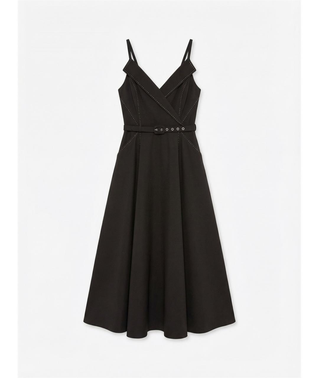 NISSA Черное льняное повседневное платье, фото 5