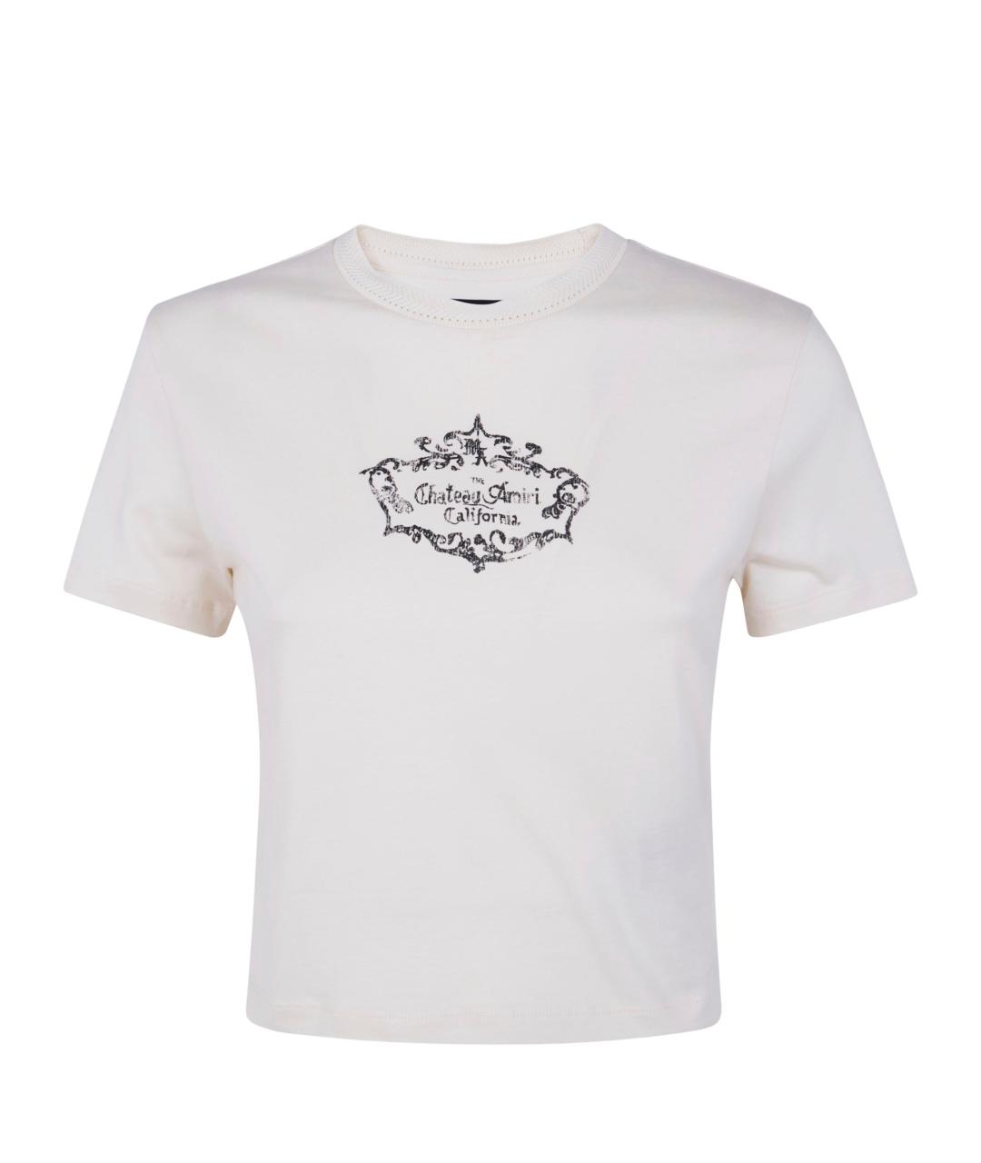 AMIRI Белая хлопковая футболка, фото 3