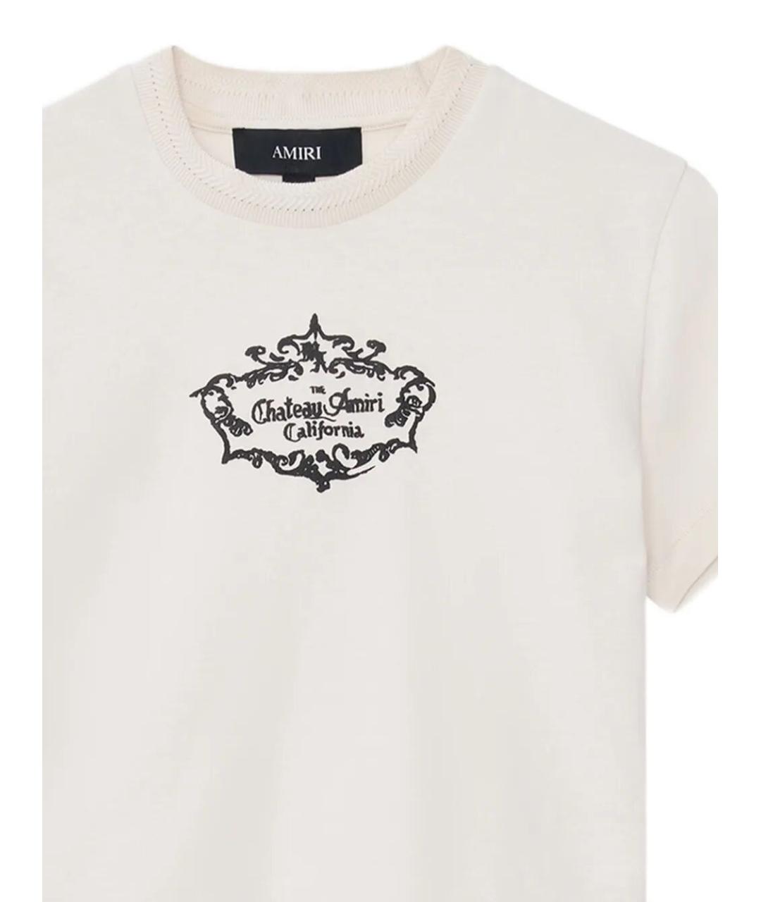 AMIRI Белая хлопковая футболка, фото 2
