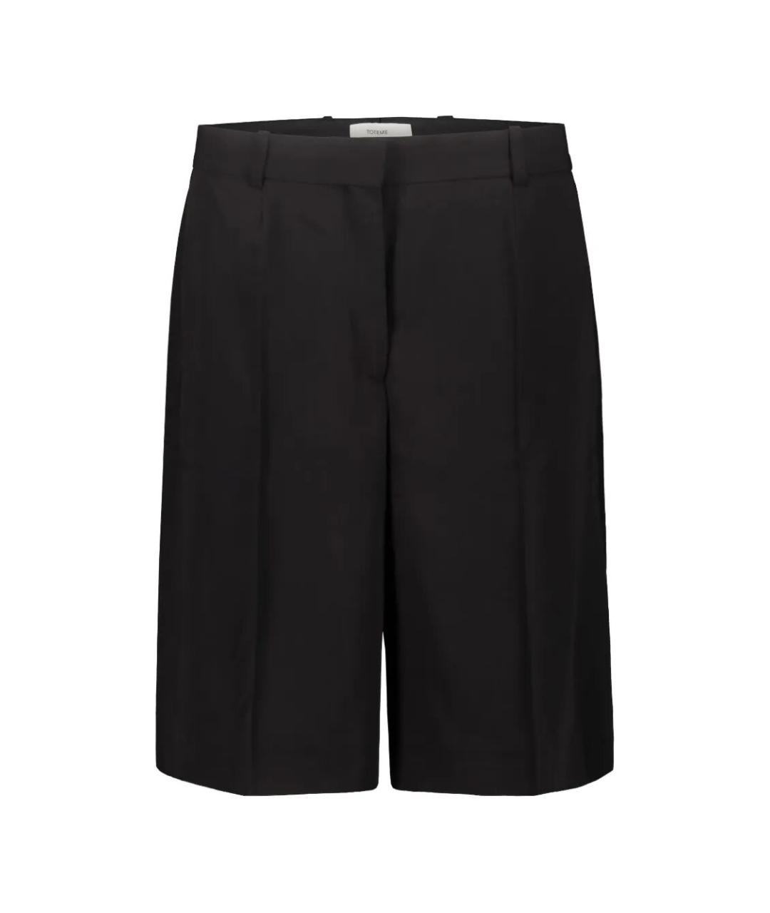TOTEME Черные шерстяные шорты, фото 1