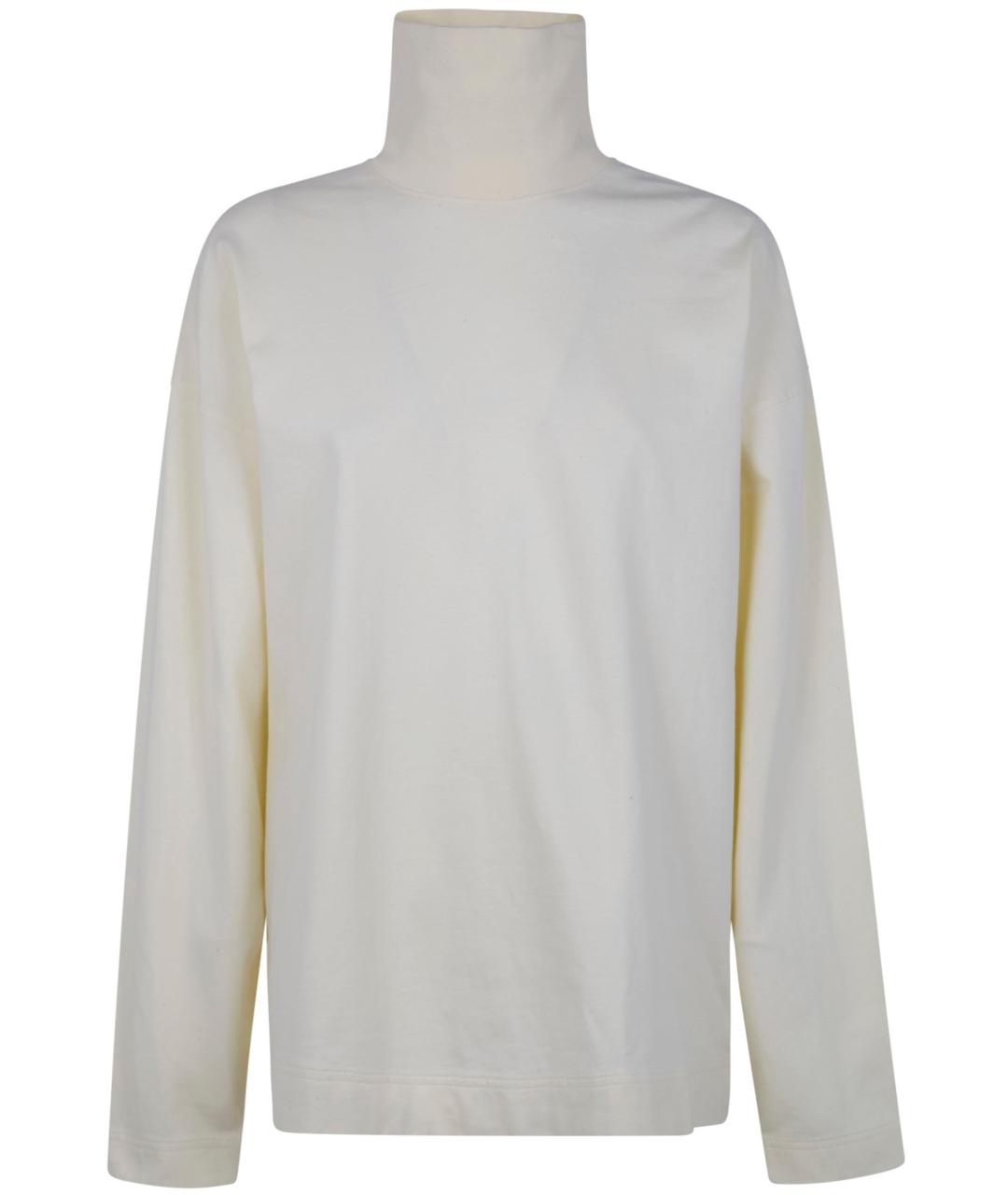 PHOEBE PHILO Белый хлопковый джемпер / свитер, фото 1