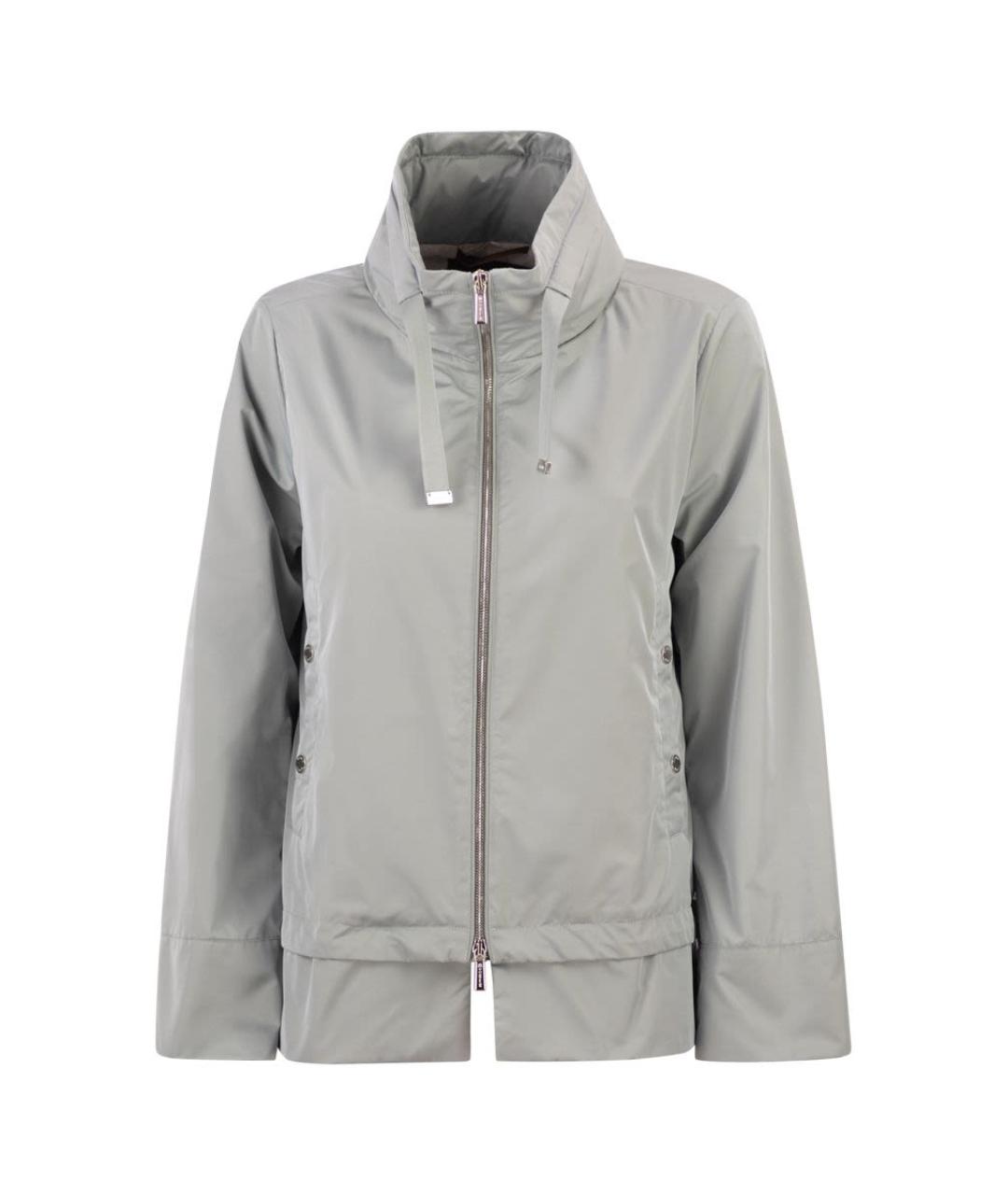 MOORER Голубое полиэстеровое пальто, фото 1