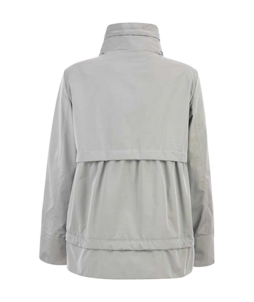 MOORER Голубое полиэстеровое пальто, фото 2