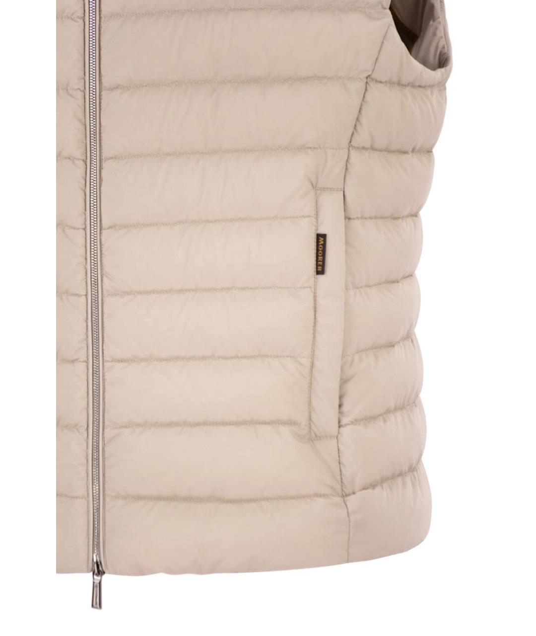 MOORER Бежевый полиамидовый жилет, фото 4