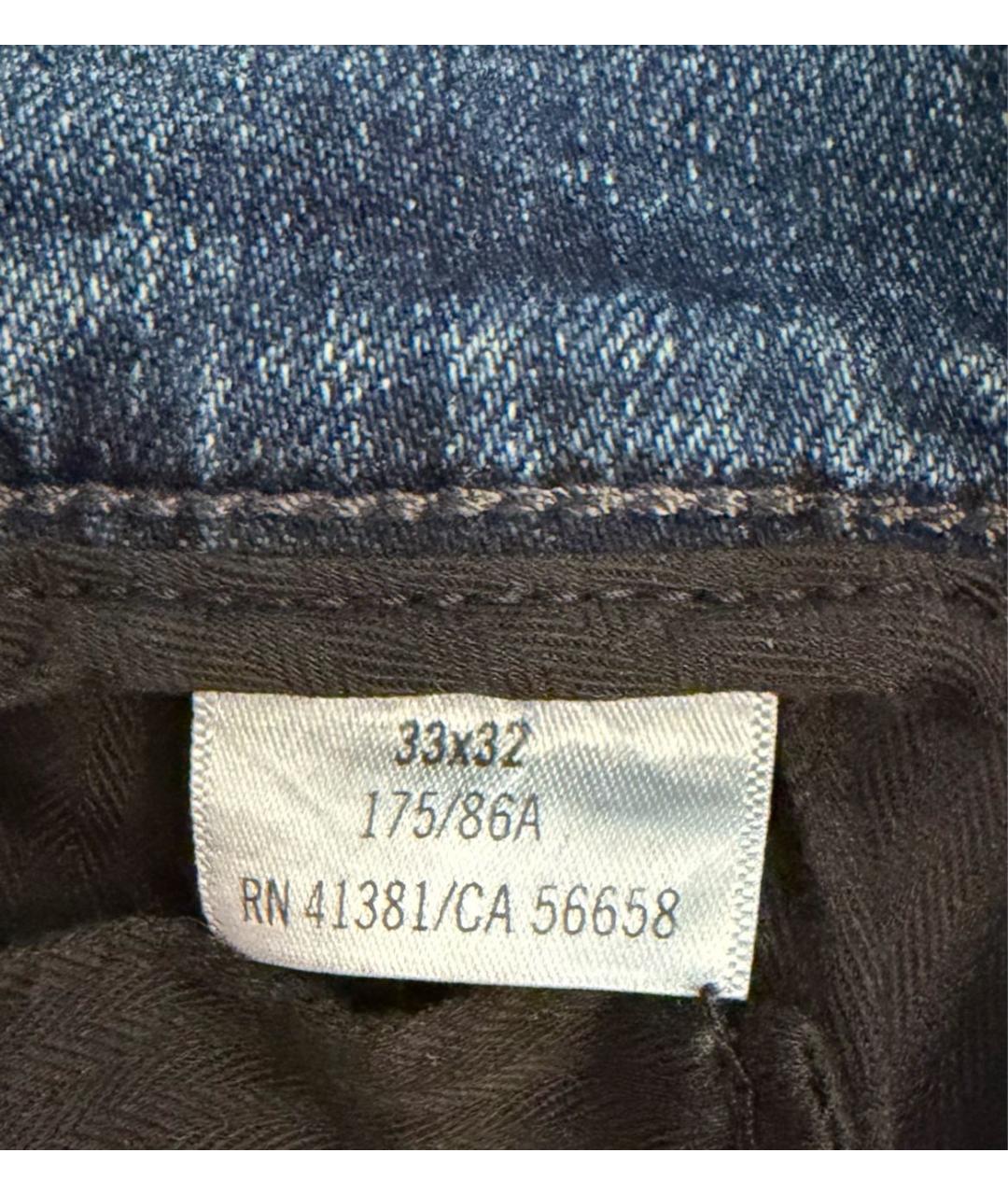 POLO RALPH LAUREN Синие хлопковые джинсы скинни, фото 4