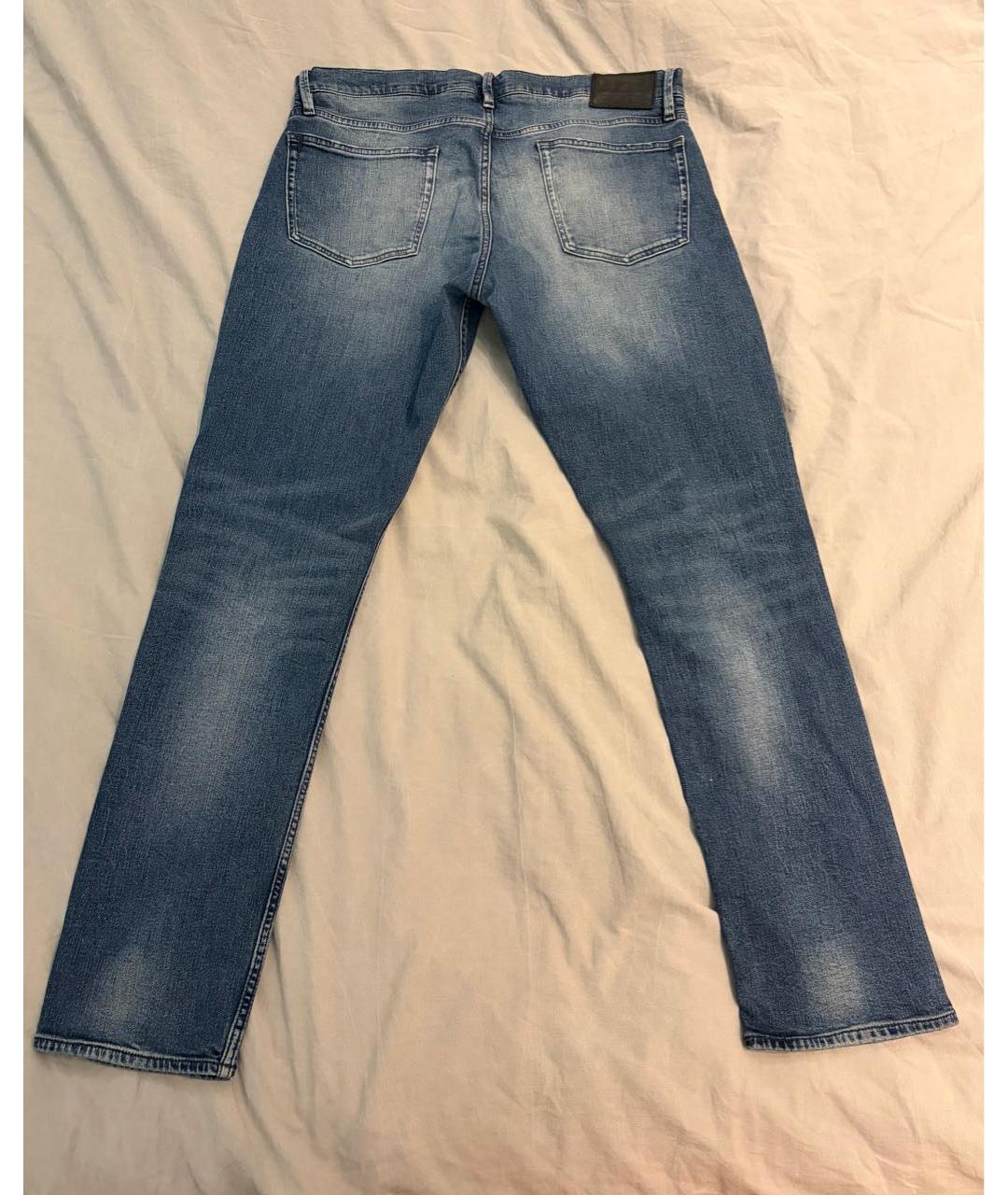 POLO RALPH LAUREN Синие хлопковые джинсы скинни, фото 2