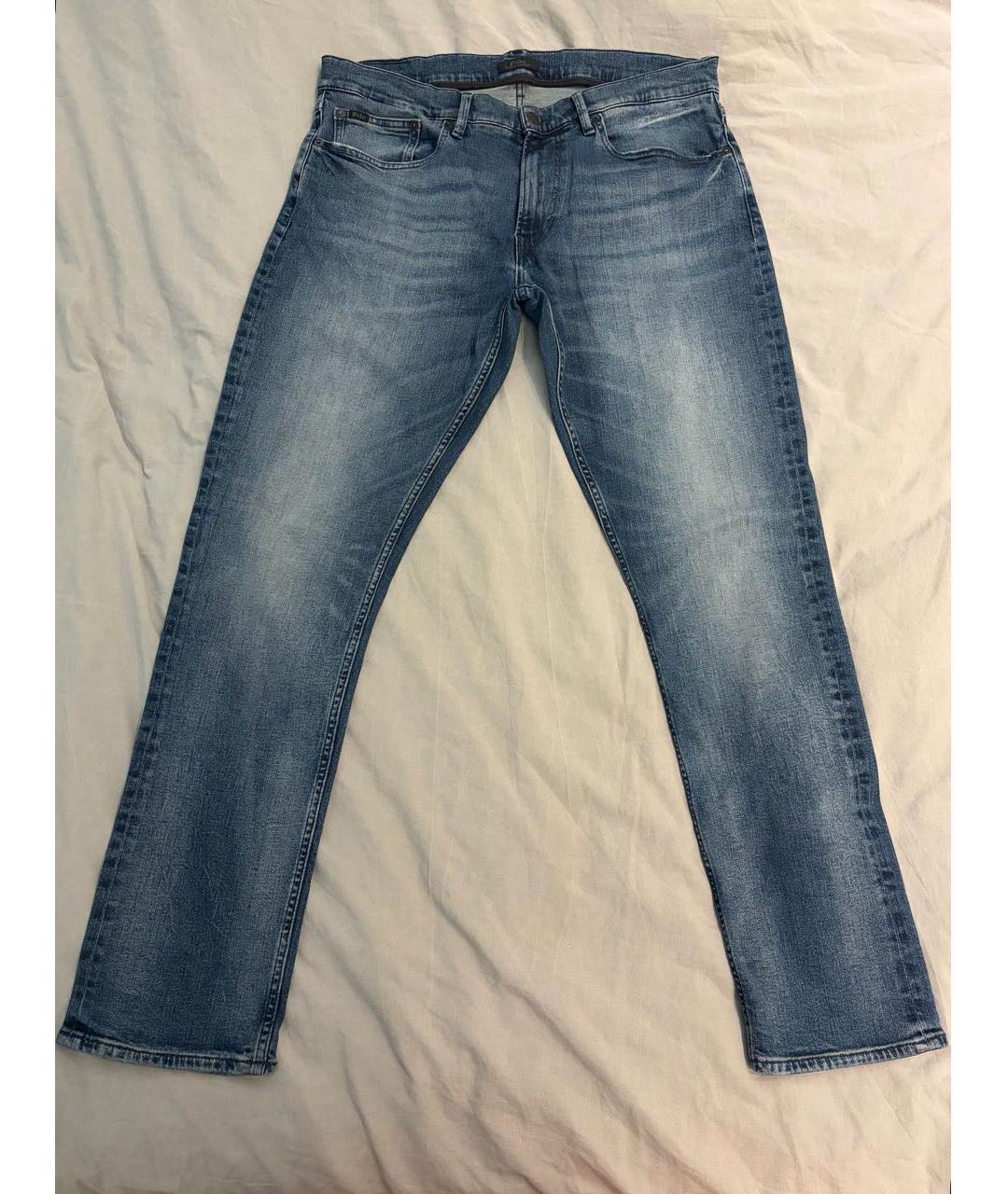 POLO RALPH LAUREN Синие хлопковые джинсы скинни, фото 8