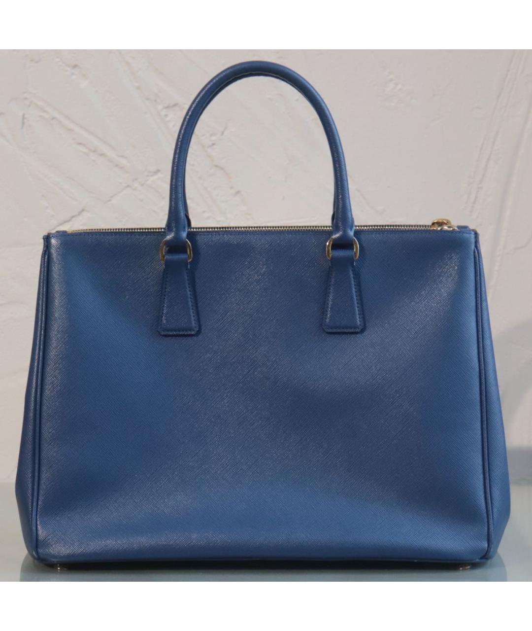 PRADA Синяя кожаная сумка тоут, фото 4