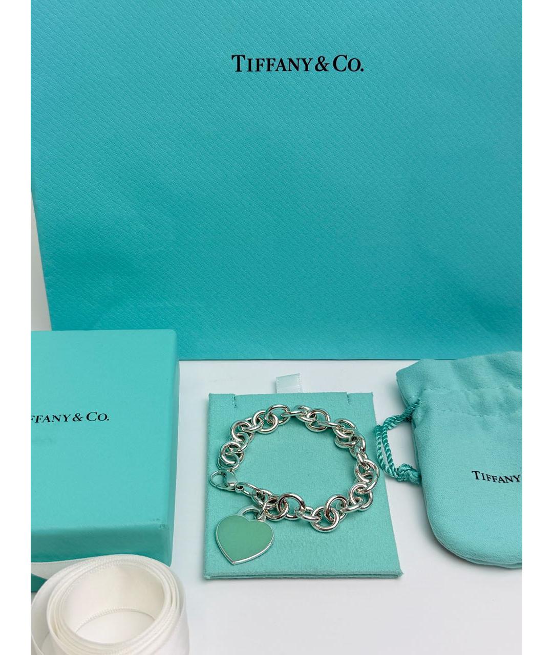 TIFFANY&CO Бирюзовый серебряный браслет, фото 3