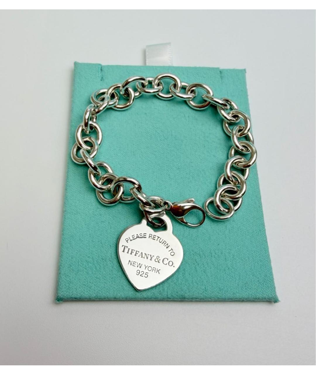 TIFFANY&CO Бирюзовый серебряный браслет, фото 5