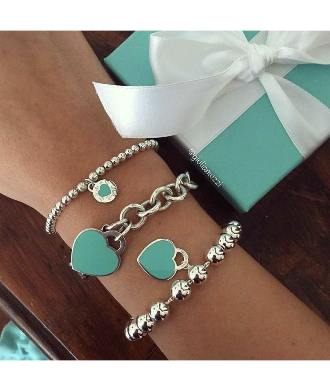 TIFFANY&CO Бирюзовый серебряный браслет, фото 7