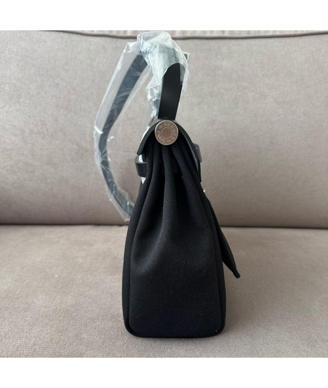 HERMES Черная тканевая сумка через плечо, фото 6