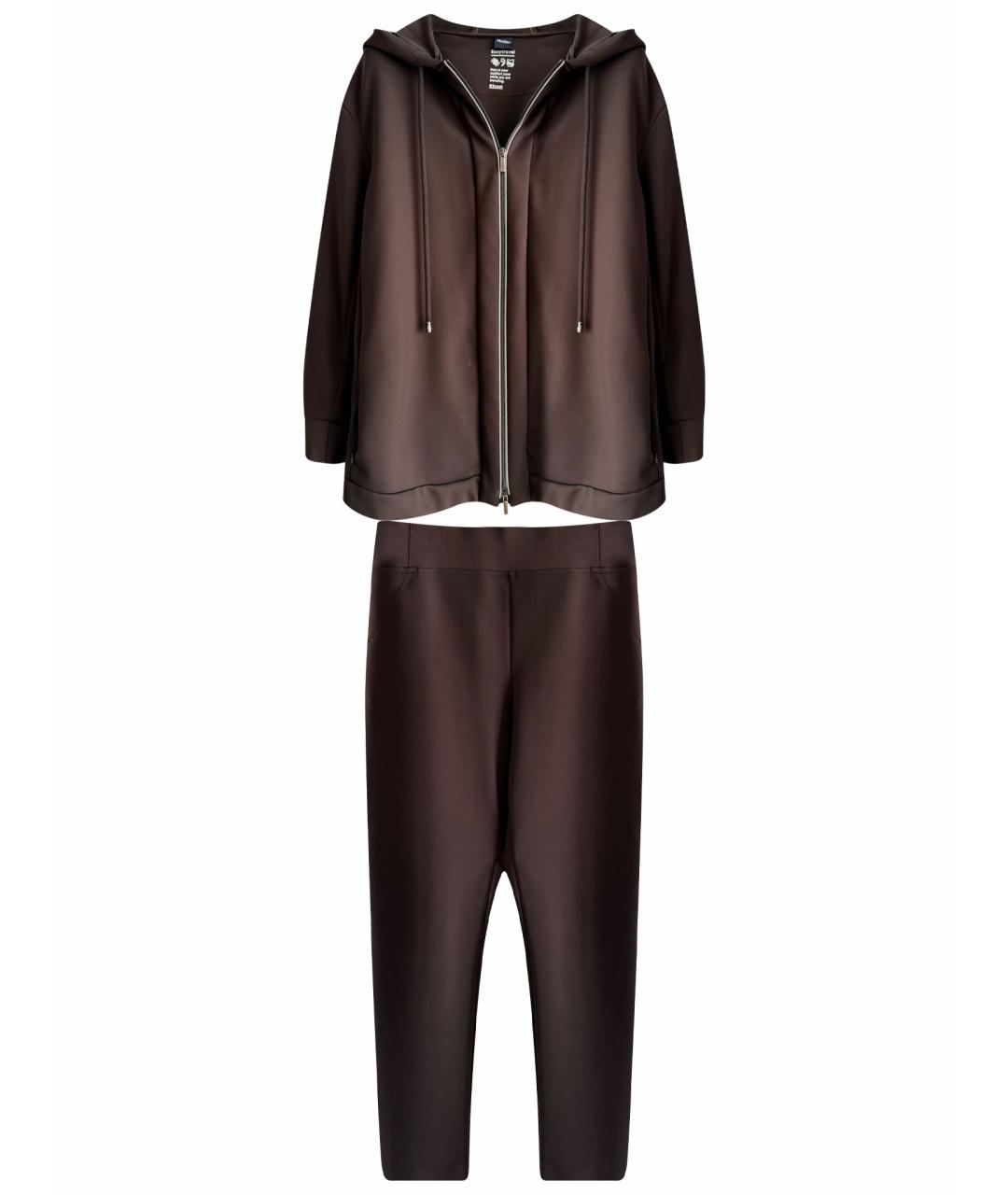 MAX MARA Коричневый синтетический костюм с брюками, фото 1