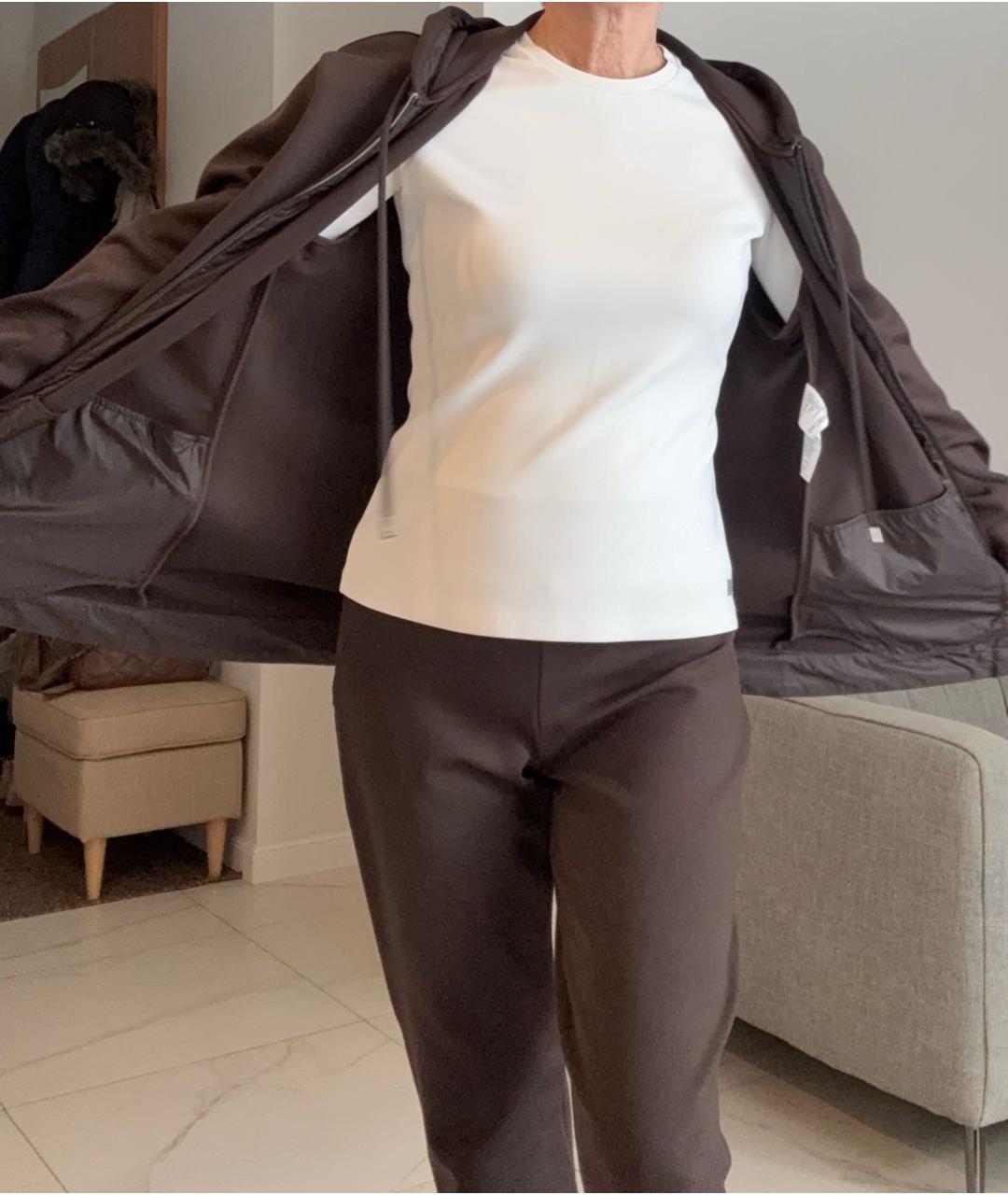 MAX MARA Коричневый синтетический костюм с брюками, фото 8