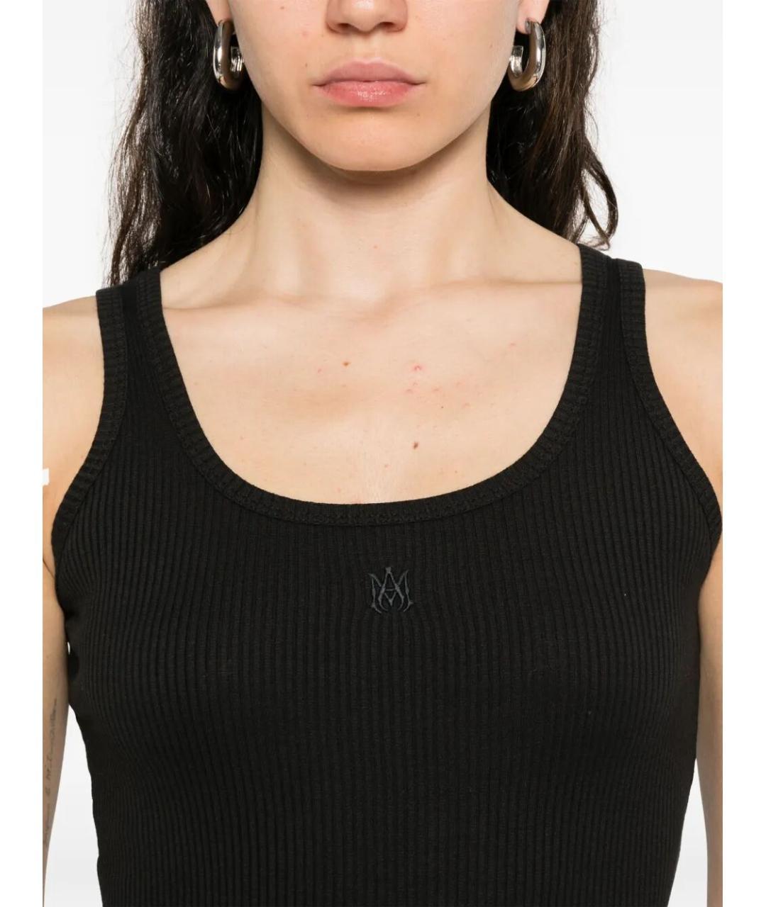 AMIRI Черная хлопковая майка, фото 3