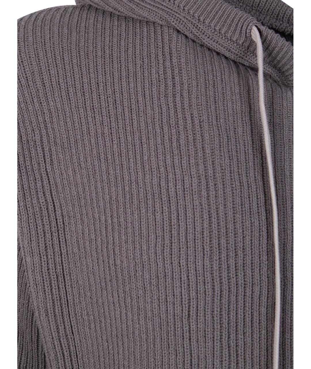 RICK OWENS Серая шерстяная куртка, фото 3