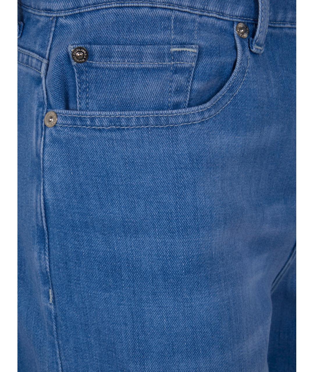 7 FOR ALL MANKIND Хлопковые прямые джинсы, фото 3