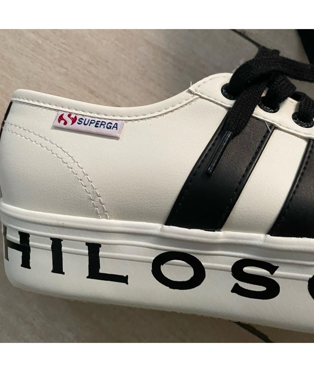 PHILOSOPHY DI LORENZO SERAFINI Белые кеды из искусственной кожи, фото 5