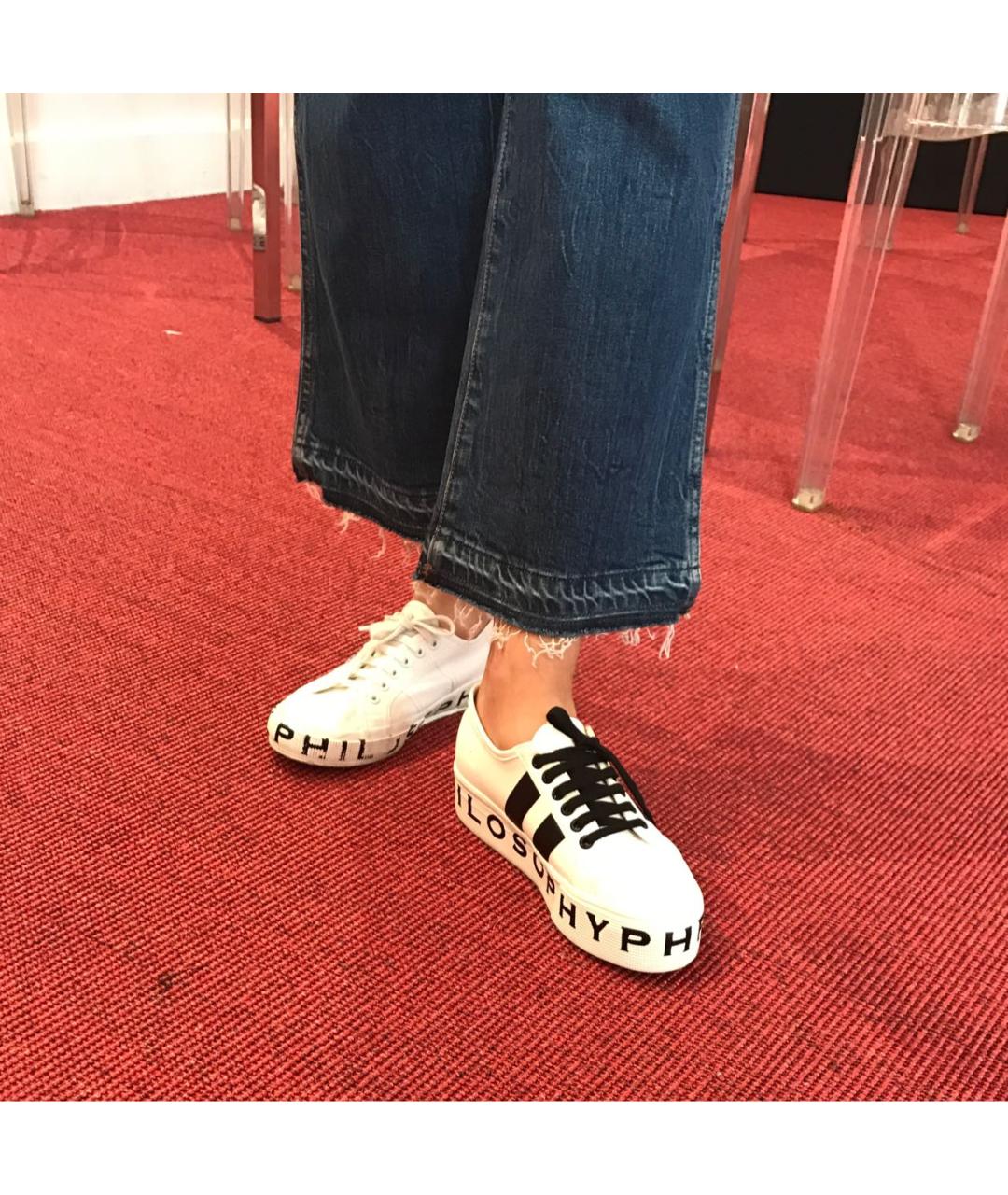 PHILOSOPHY DI LORENZO SERAFINI Белые кеды из искусственной кожи, фото 7