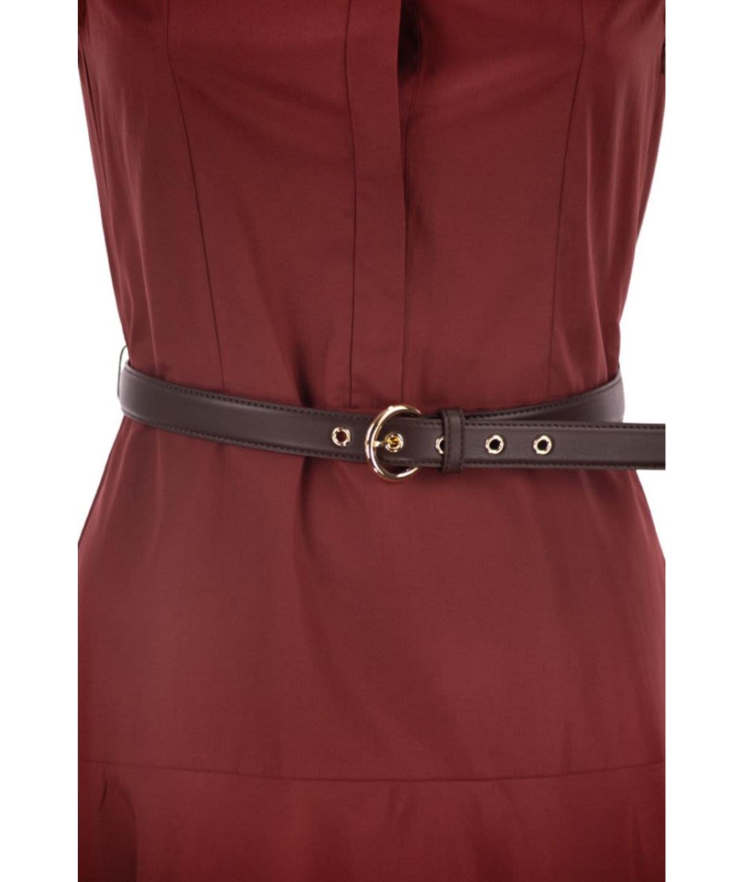 MAX MARA Красное хлопковое повседневное платье, фото 4