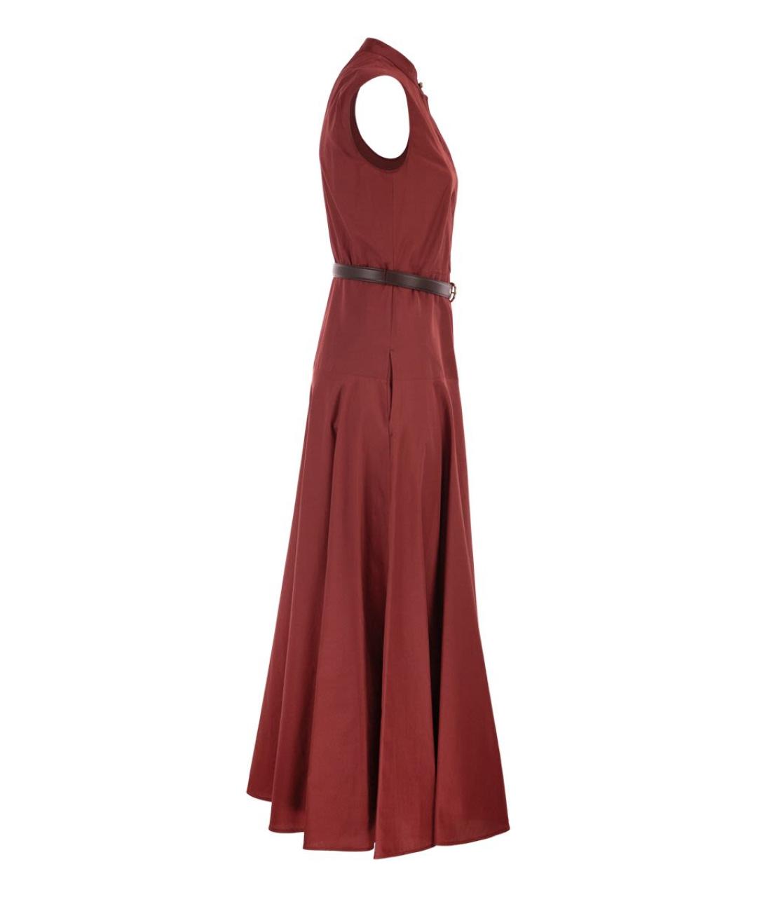 MAX MARA Красное хлопковое повседневное платье, фото 3