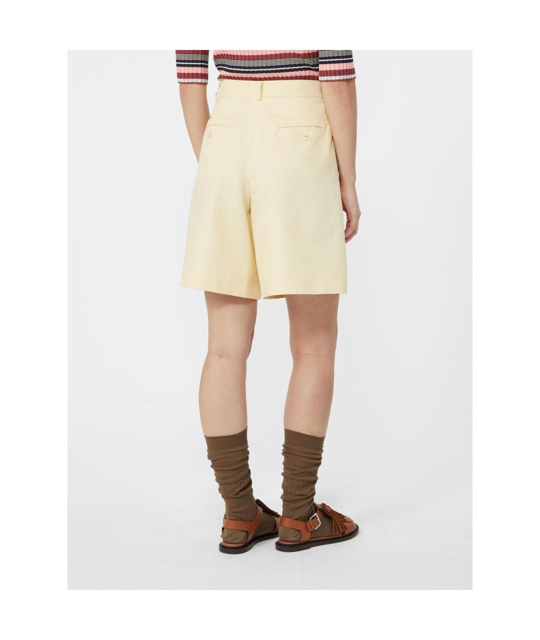 WEEKEND MAX MARA Бежевые хлопковые шорты, фото 2