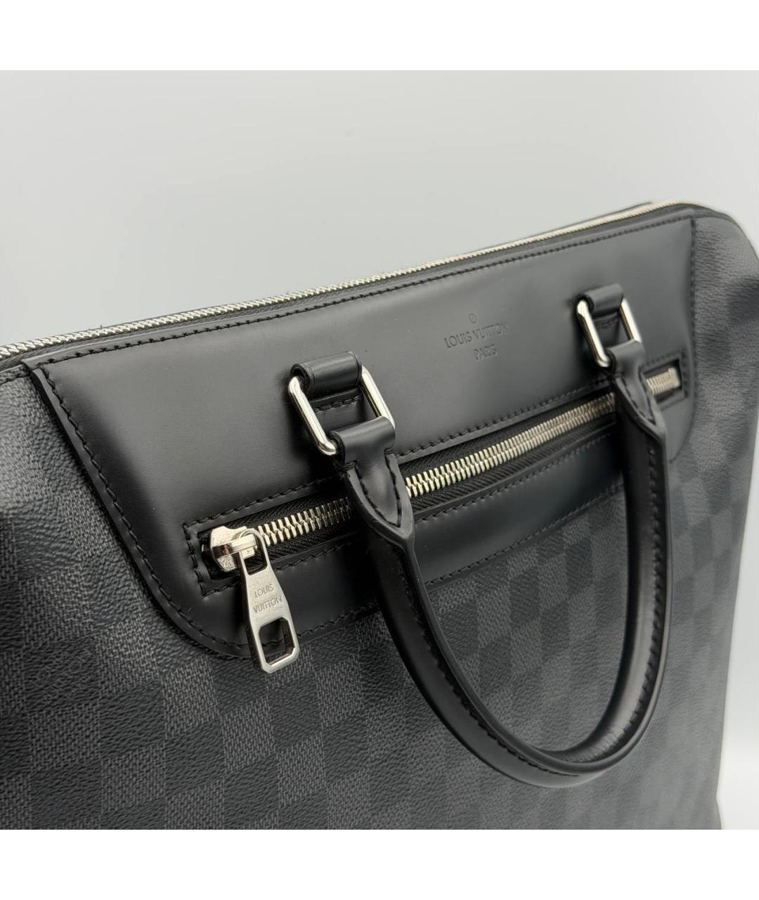 LOUIS VUITTON Антрацитовый портфель, фото 3