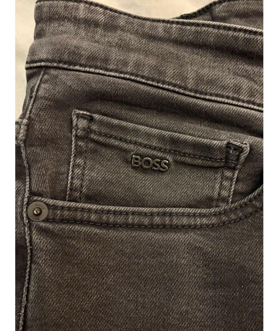 HUGO BOSS Антрацитовые хлопковые джинсы скинни, фото 6