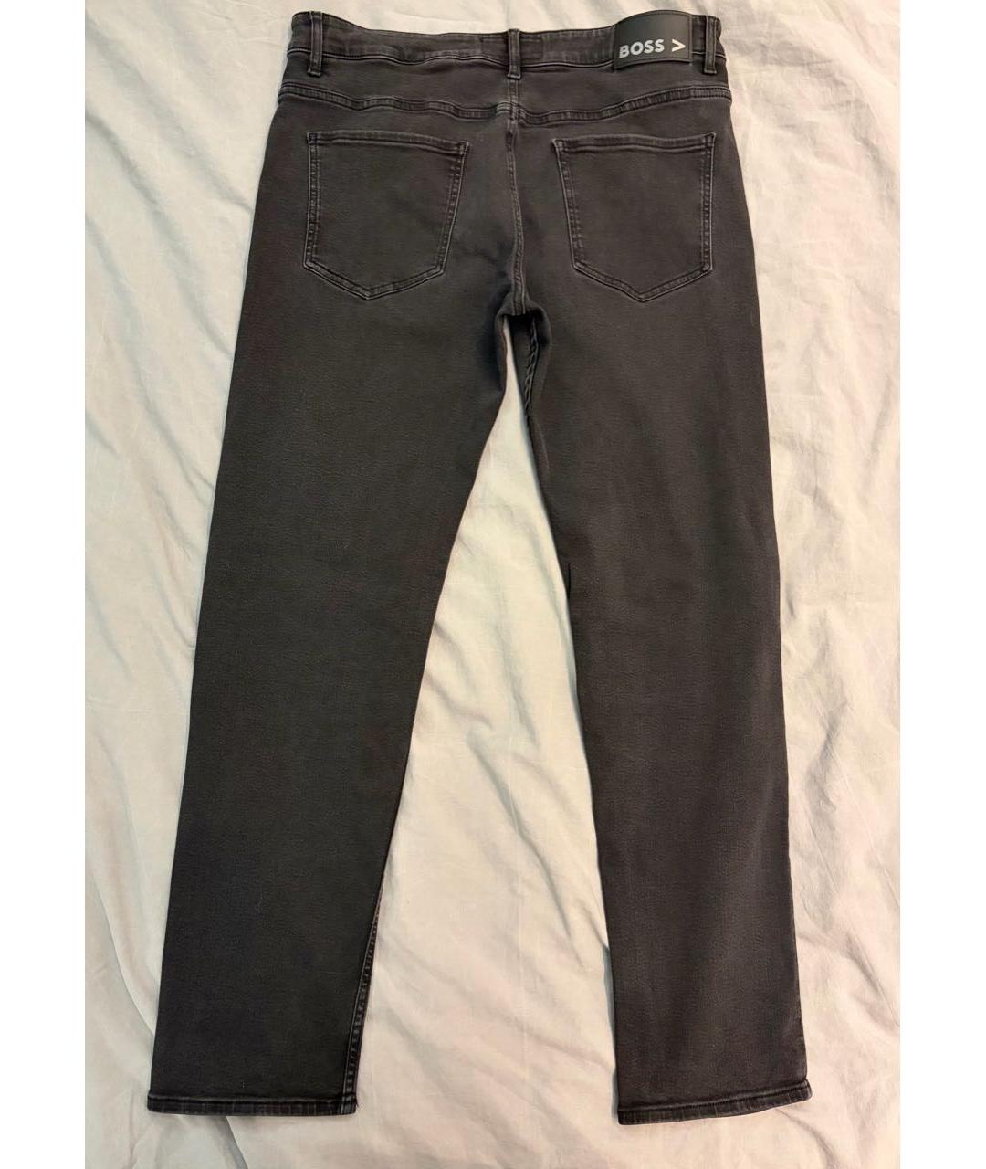 HUGO BOSS Антрацитовые хлопковые джинсы скинни, фото 2