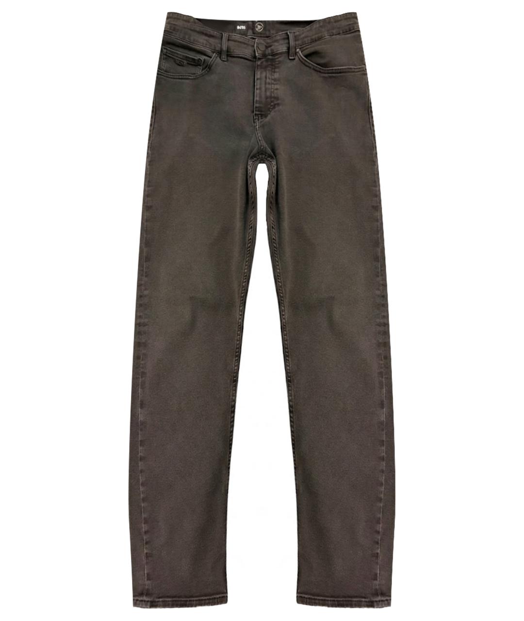 HUGO BOSS Антрацитовые хлопковые джинсы скинни, фото 1