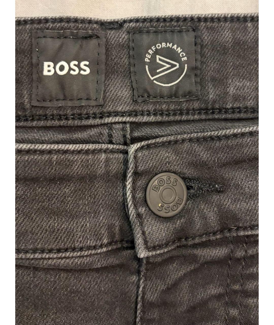 HUGO BOSS Антрацитовые хлопковые джинсы скинни, фото 3