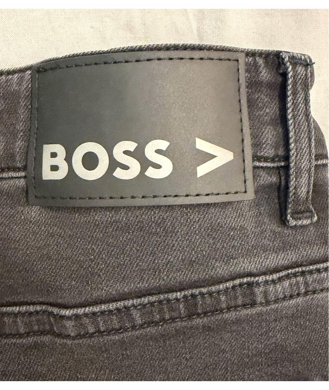 HUGO BOSS Антрацитовые хлопковые джинсы скинни, фото 5
