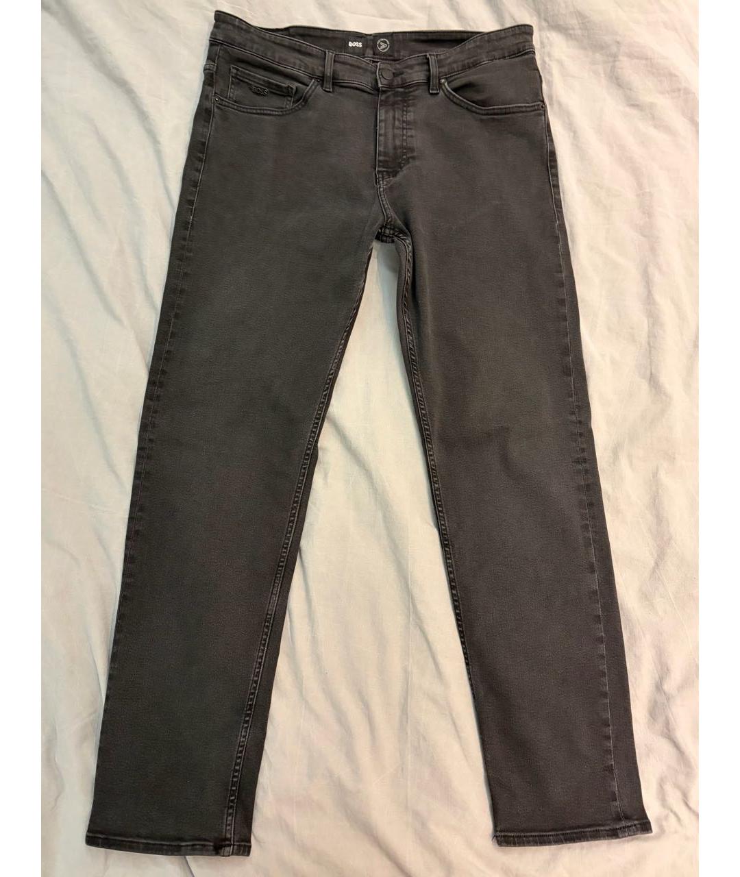 HUGO BOSS Антрацитовые хлопковые джинсы скинни, фото 7