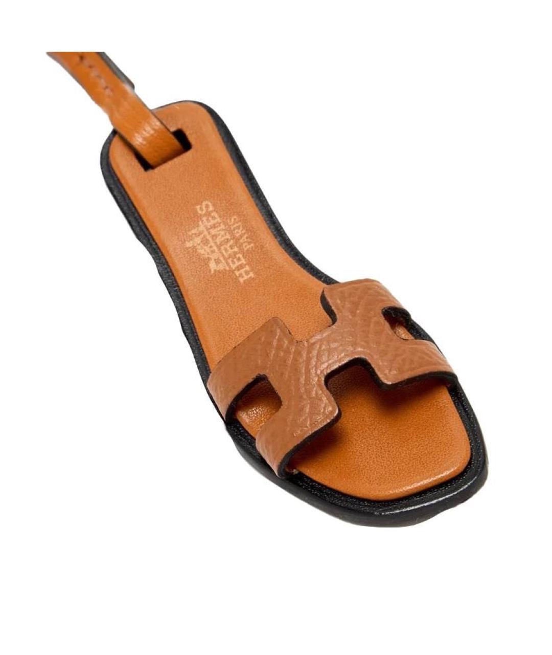 HERMES Коричневый брелок, фото 2