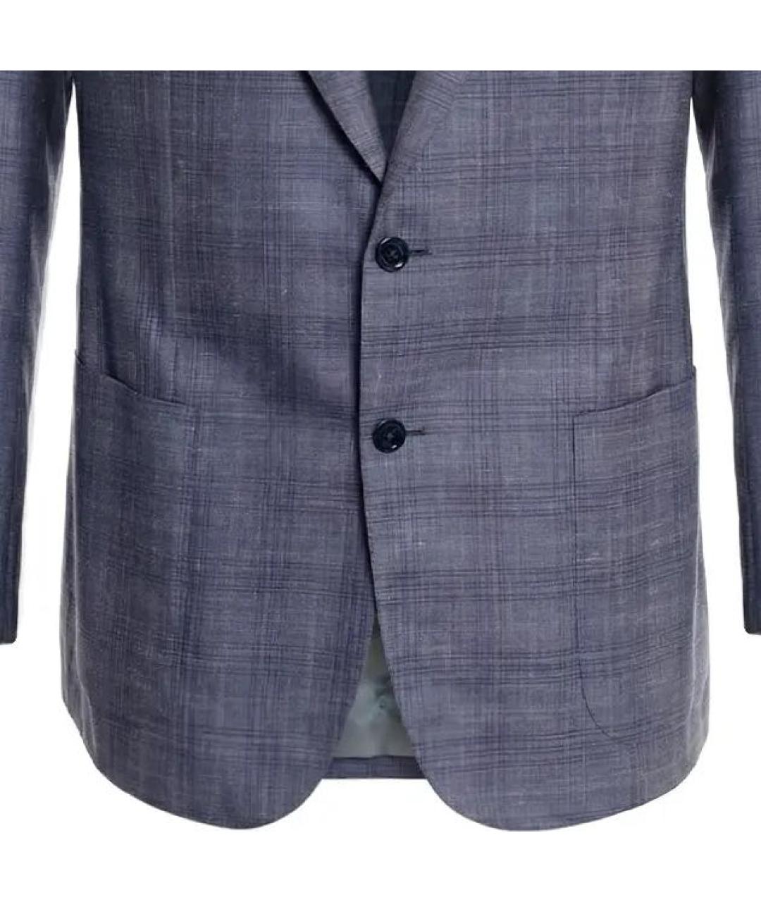 STEFANO RICCI Синий кашемировый пиджак, фото 3