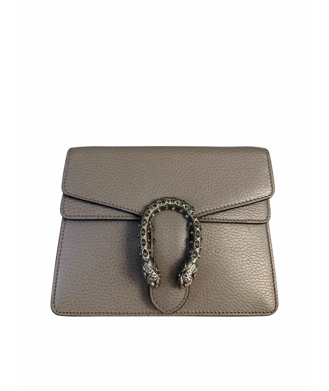 GUCCI Бежевая кожаная сумка через плечо, фото 1