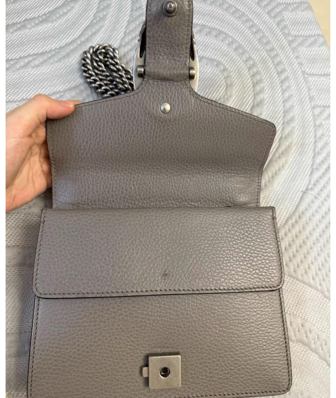 GUCCI Бежевая кожаная сумка через плечо, фото 3