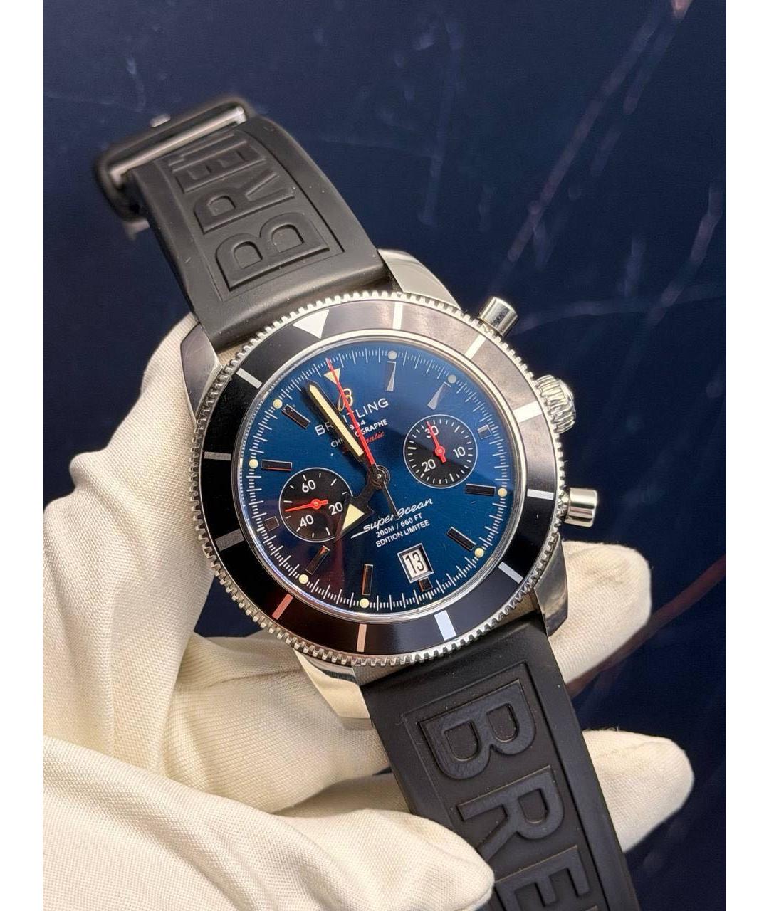 BREITLING Темно-синие металлические часы, фото 8